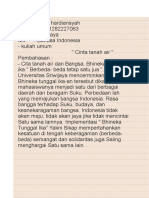 Bhineka Tunggal Ika dan Cinta Tanah Air