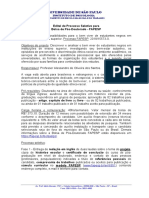 FAPESP, Edital Pós-Doc. Negro Academia PDF