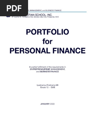 Portfolio for personal finance