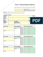 Form 1: School-Based In-Service Training (INSET) Report