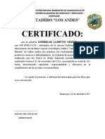 Certificado Palian