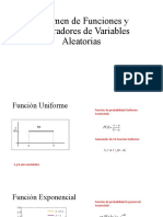 Resumen de Funciones y Generadores de Variables Aleatorias