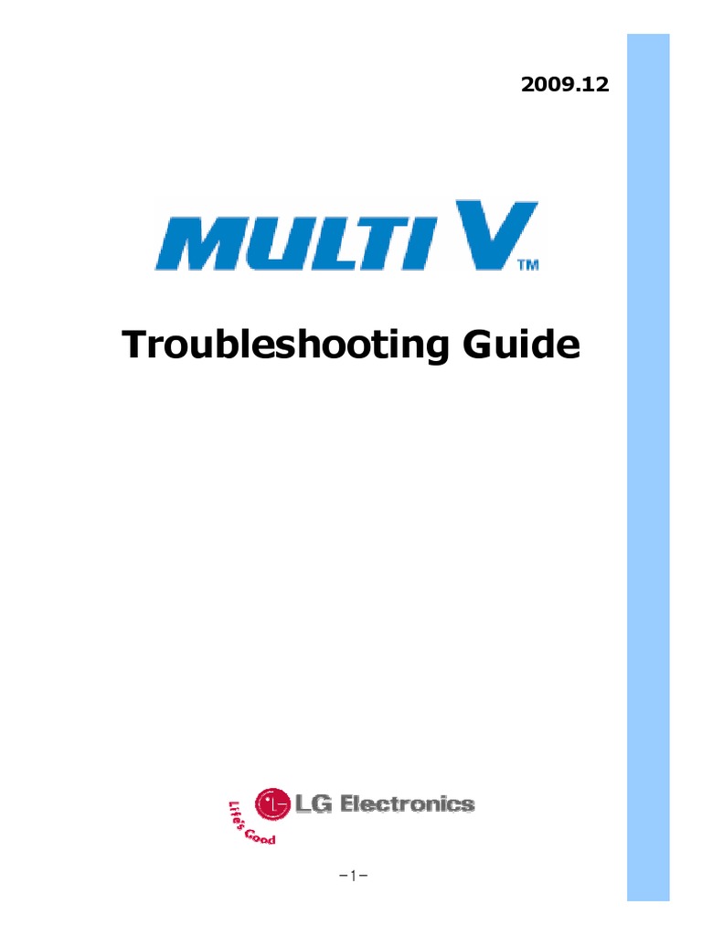 Multi V Trouble Shooting Guide Book 0912 PDF Power Inverter