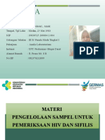 Pengelolaan Sampel Untuk Pemeriksaan HIV Dan Sifilis - Pelatihan Akeselerasi ARV