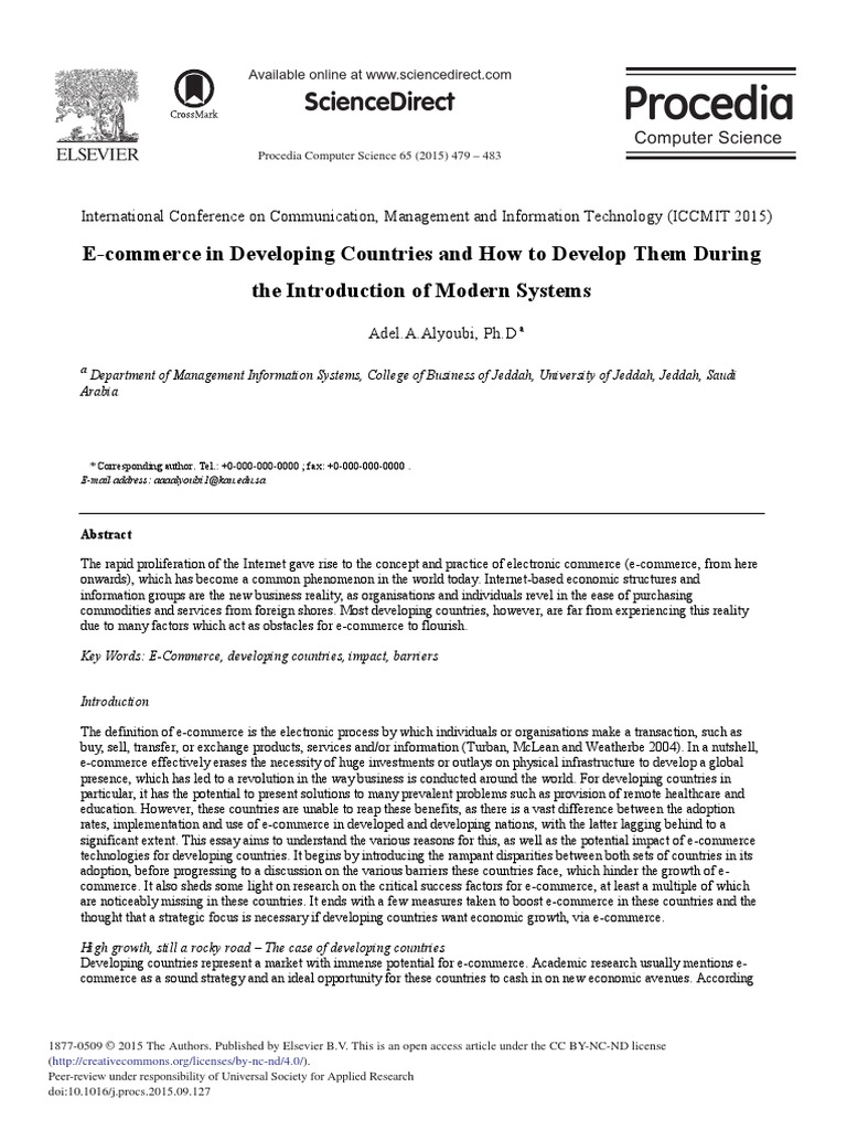E-Commerce in Developing Countries and How To Deve PDF | PDF | Business