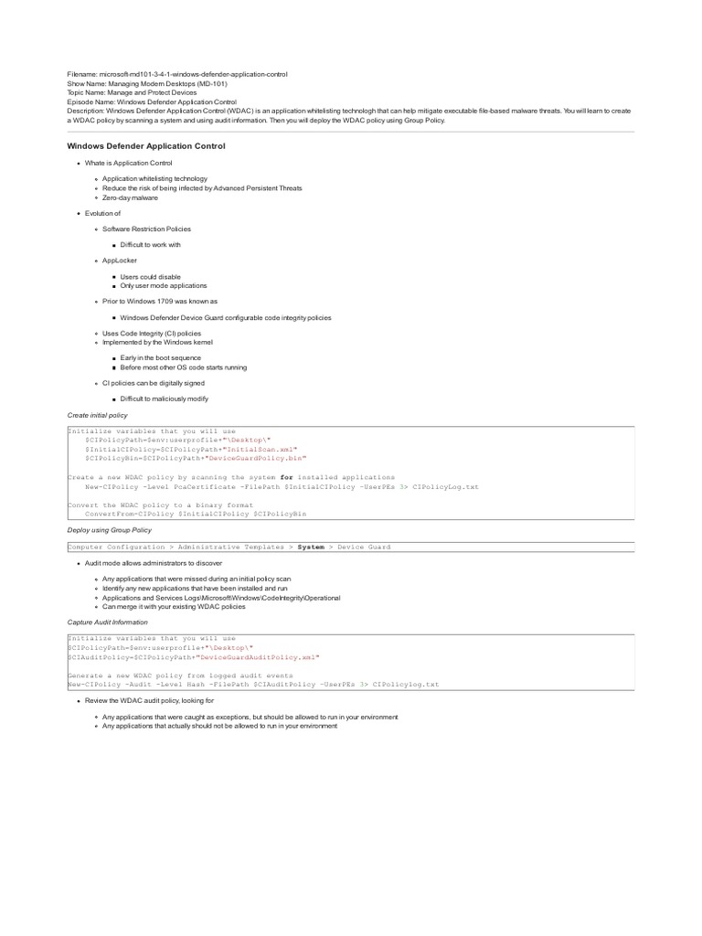 Manage windows defender application control with group policy pdf