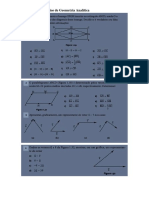 Lista 1 de Exercícios - Geometria Analítica