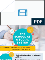 THE SCHOOL AS A SOCIAL SYSTEM