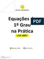 Equações de 1o Grau na Prática