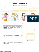 Repaso Aparatos: 1. Arrastra Cada Palabra Con El Aparato Correspondiente