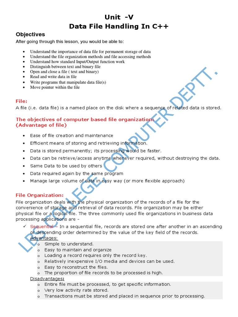 A Comprehensive Guide to Data File Handling in C++: Understanding File ...