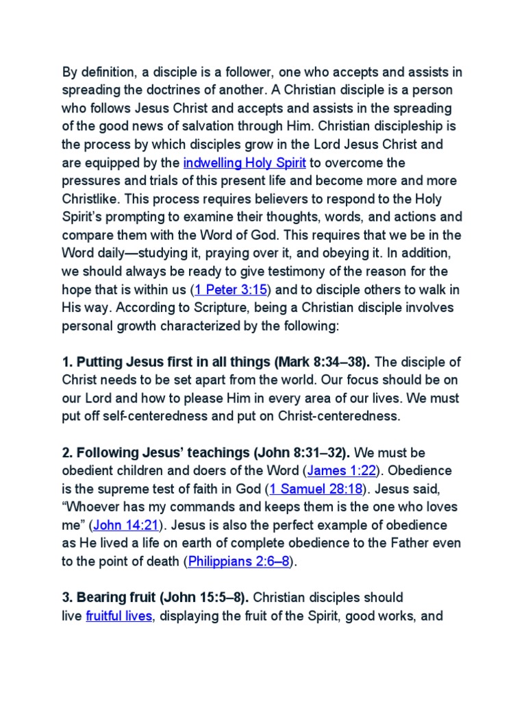 What is a disciple understanding the definition and process of