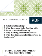 FBS - WEEK 4 - Dining Room Equipment and Service Ware