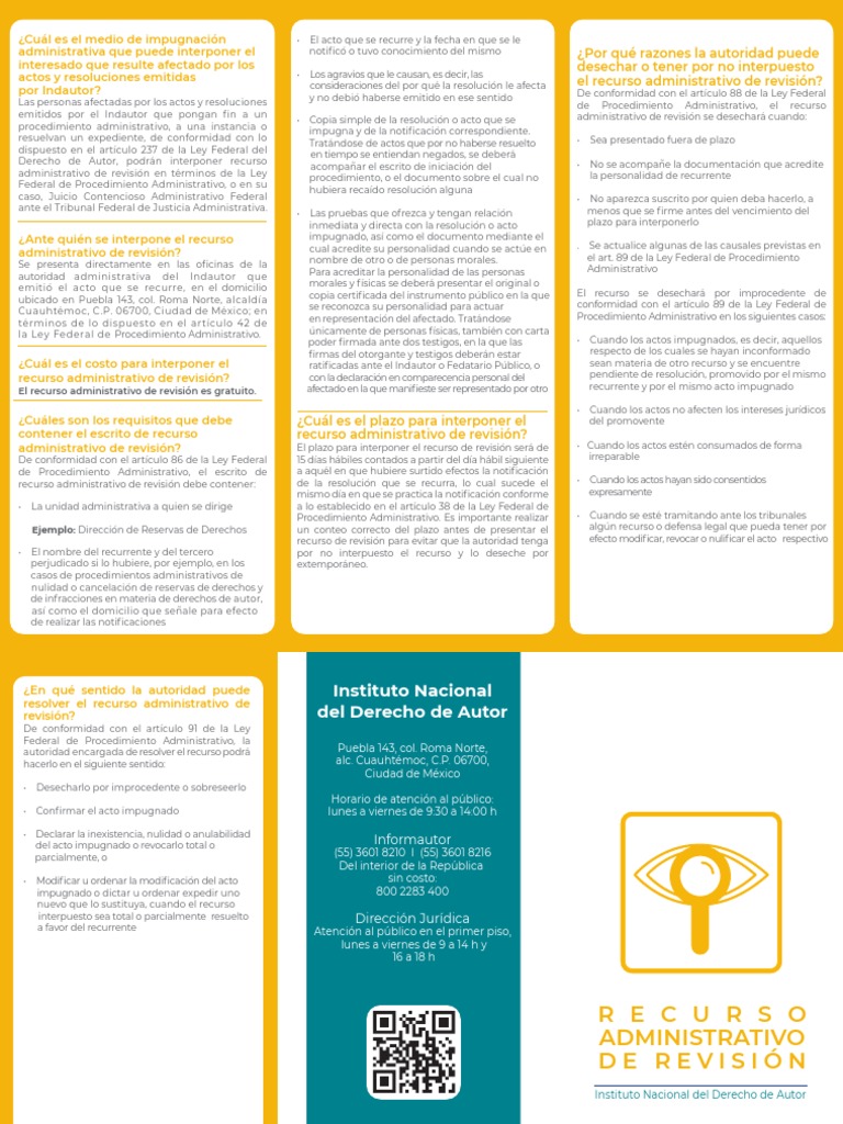 Recurso Administrativo de Revisión Indautor | PDF | Gobierno | Justicia