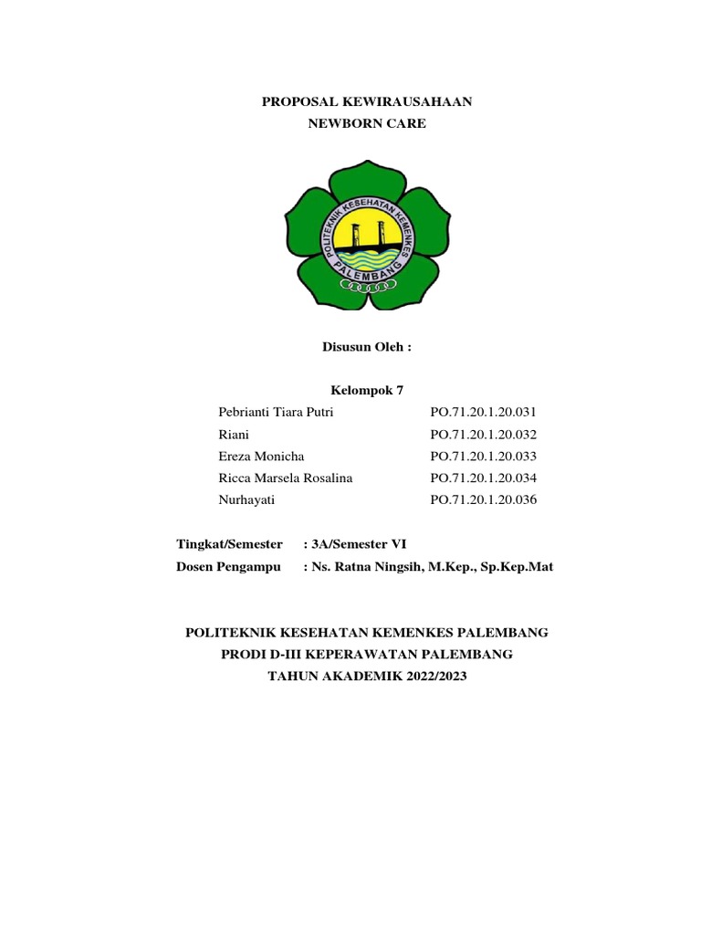K7 - Proposal Kewirausahaan Newborn Care - 3a PDF | PDF