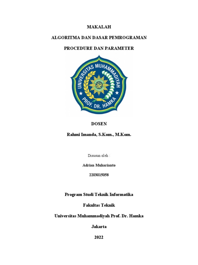 Algoritma dan Pemrograman Prosedural | PDF | Seni | Komputer