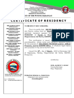 Philippine Certificate of Residency