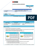 Planificación de La Sesión de Aprendizaje