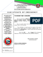 Certificate of Indigency - Philhealth