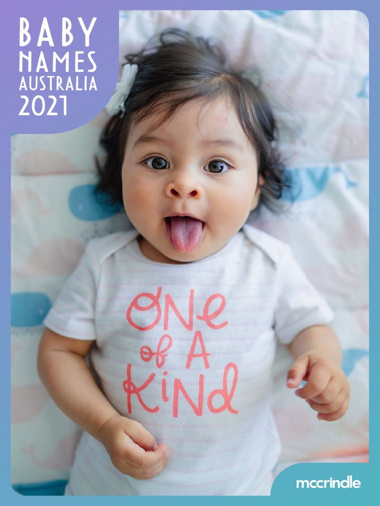 Baby Names Australia Report 2021 PDF Millennials Australia