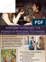 Lesson Why Personal Testimony Has So Much Power