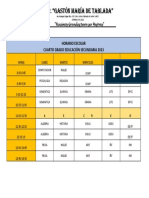 Horario de Cuarto Año 2023 PDF