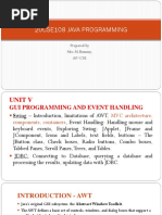 Java Programming Unit5 Notes PDF