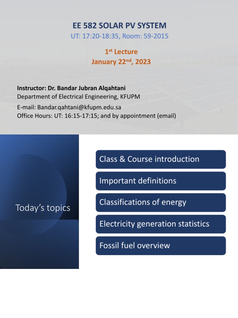 Solar PV Systems Course Overview | PDF | Photovoltaics | Renewable Energy