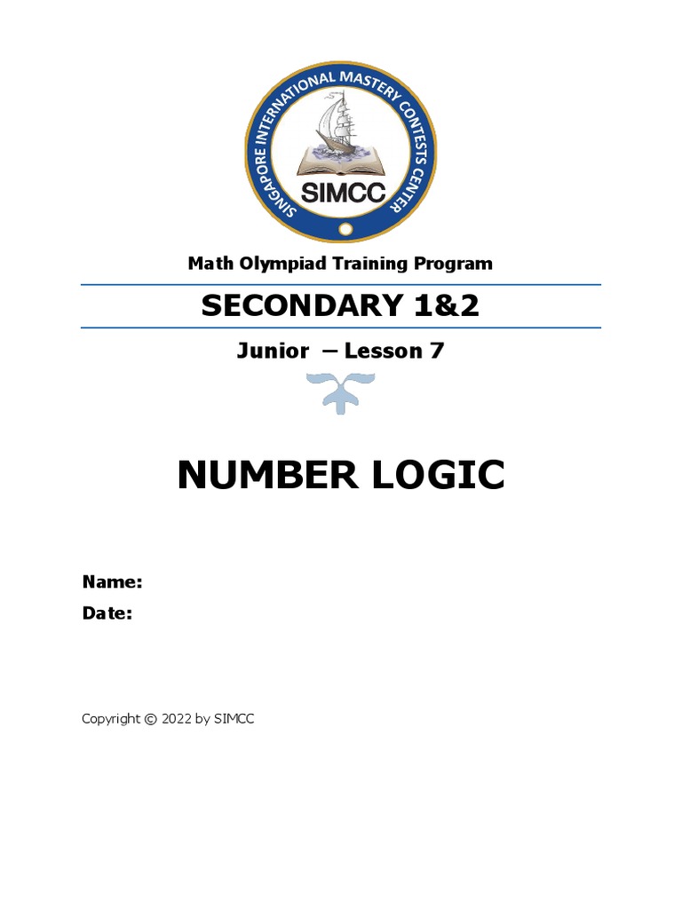 Sec 1&2 Junior Lesson 7 | PDF | Numbers | Mathematics