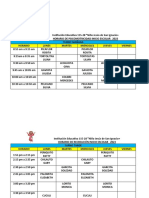 Horario Psicomotricidad Inicio Escolar 2023