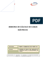 Memoria Calculo Cables Electricos