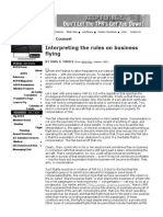 Interpreting Rules On Business Flying