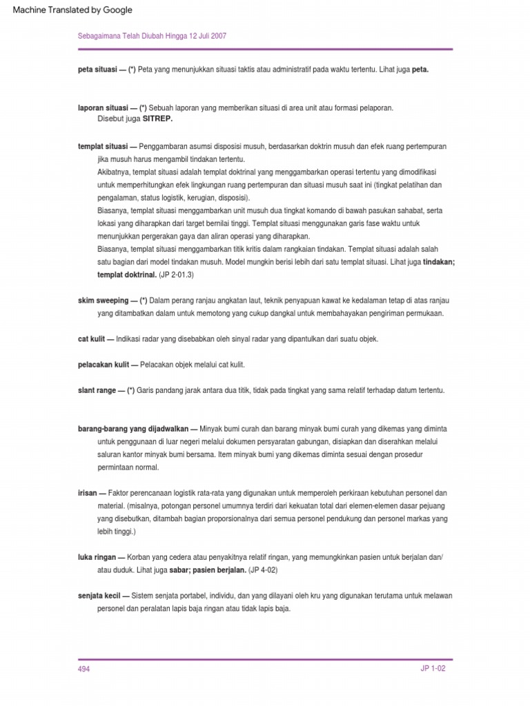 US Department of Defense Dictionary of Military and Associated Terms