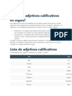 Adjetivos Calificativos