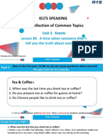 Ielts Speaking A Collection of Common Topics