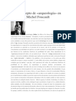 El Concepto de Arqueología en Michel Foucault