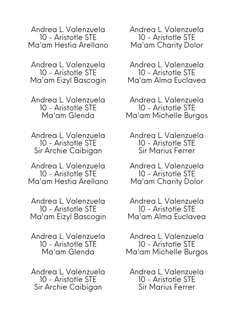 Notebook Names PDF PDF