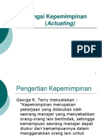 Fungsi Kepemimpinan (Actuacting)