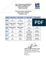 Jadual Ganti Waktu Kokurikulum Sem 2 2022