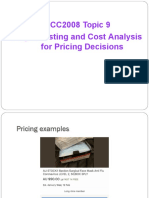 ACC2008 - Seminar 9 - Target Costing and Cost Analysis For Pricing Decisions - Student Version - Updated