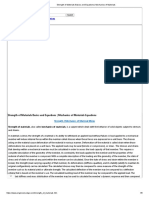 Strength of Materials Basics and Equations - Mechanics of Materials PDF
