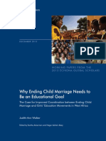 Coordinating Girls' Education and Ending Child Marriage in West Africa