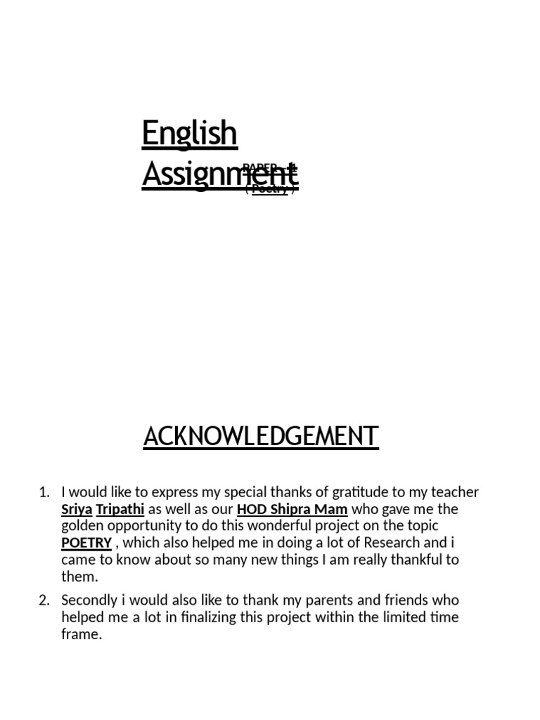 English assignment paper 1 pdf poetry