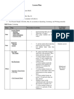 Present Simple (He, She, It) Lesson Plan