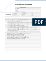 Minutes of Meeting Envision Form