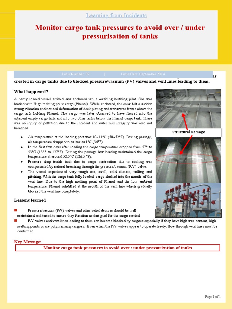 Blocked Pressure/Vacuum Valves and Vent Lines Lead to Tank Failure from OverPressurization of