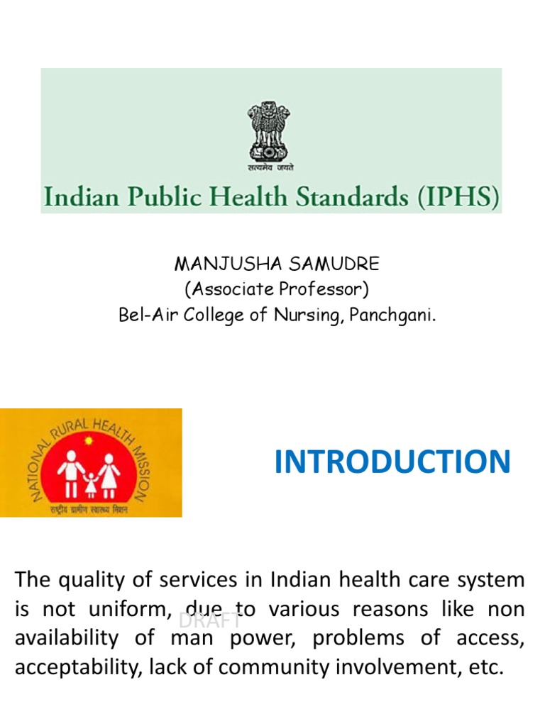 INDIAN PUBLIC HEALTH STANDARDS PDF intelligence overview