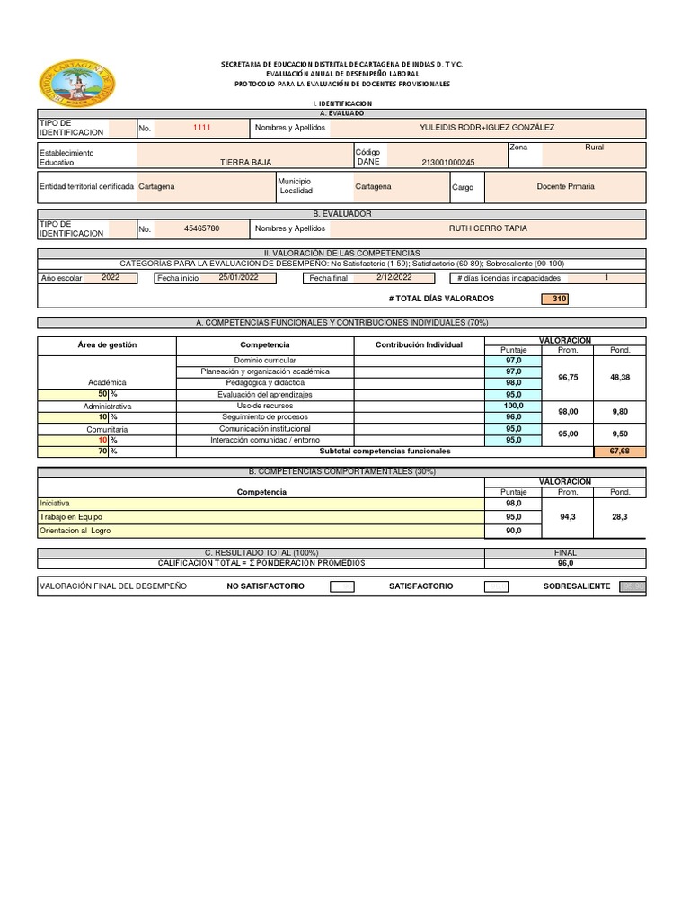 Evaluacion 2022 PDF | PDF | Evaluación | Maestros