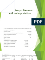 Illustrative Problems On VAT On Importation