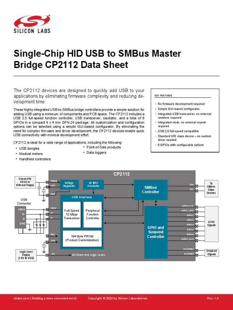 SILICON LABS CP2112-EK Evaluation Kit User Guide